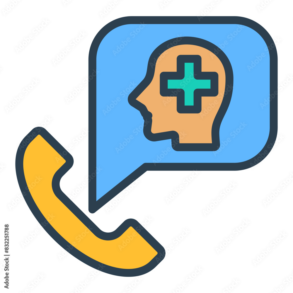 Mental Health Helpline Icon Mental Health Helpline Icon