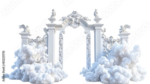 Pearly Gates with clouds and Heaven photo