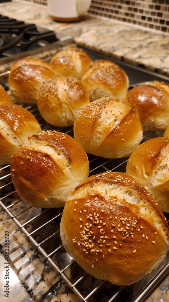fresh baked homemade hamburger or sandwich bun fresh baked homemade hamburger or sandwich bun