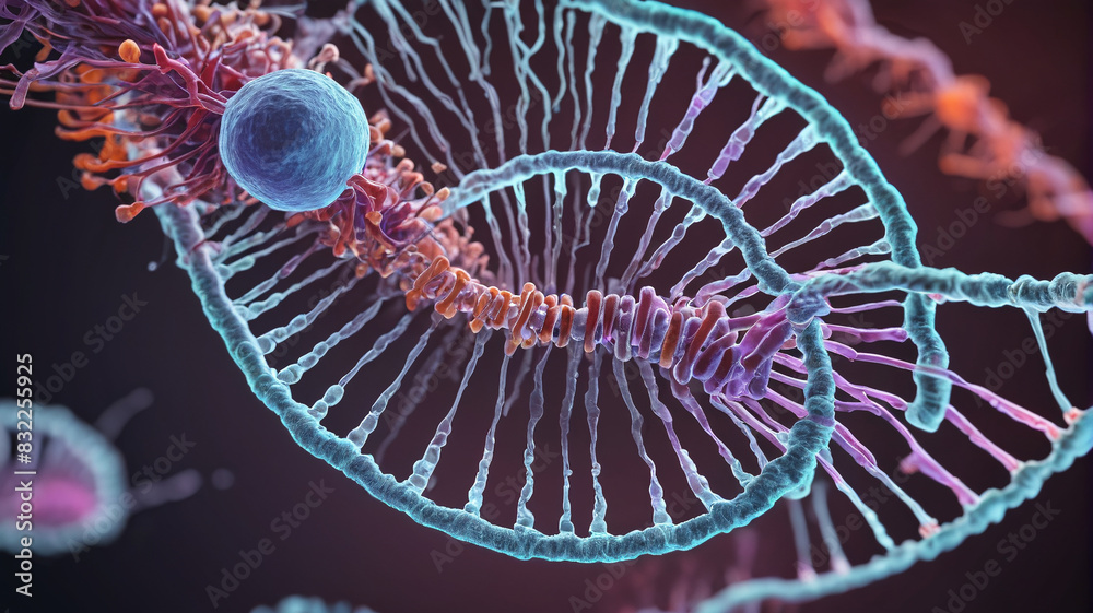 Fototapeta premium CRISPR-Cas9 Gene Editing: Revolutionizing Precision Medicine, Generative AI