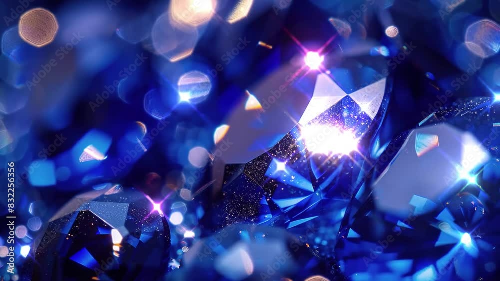 Close up of a bunch of blue diamonds Close up of a bunch of blue diamonds