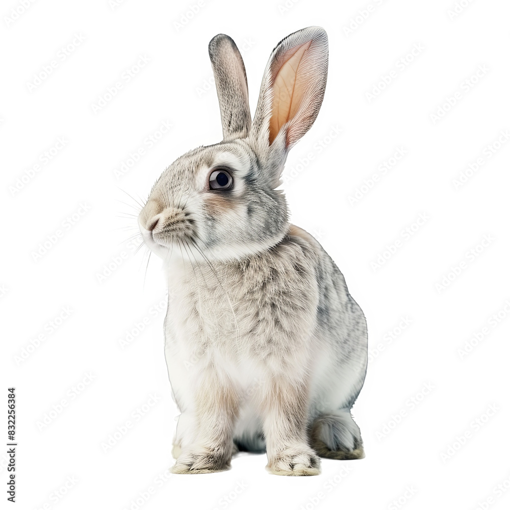 Obraz premium Rabbit on white background