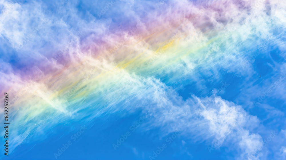 Optical light spectrum. Rainbow gradient background. Electromagnetic visible color spectrum for human eye. Color scheme from infrared to ultraviolet.