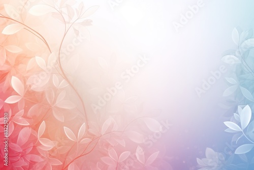 soft pastel gradient modern background with a thin barely noticeable floral flower flowers botanical watercolor pattern © Lukas