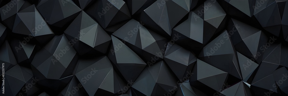 Obraz premium Black abstract geometric background, polygons