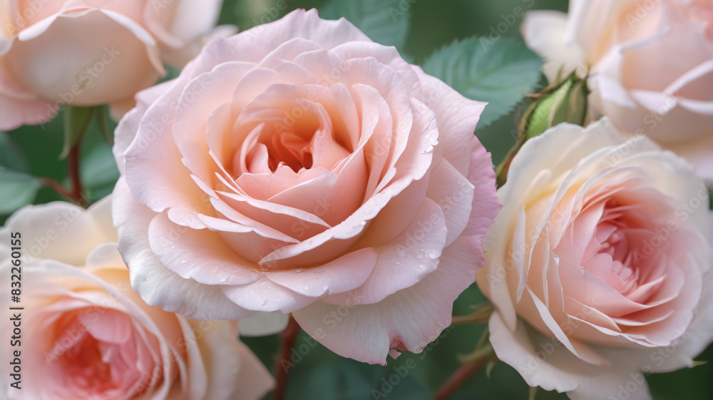 Soft Whisper of Roses: Sublime Blooms in Gentle Whispers, Generative AI Soft Whisper of Roses: Sublime Blooms in Gentle Whispers, Generative AI