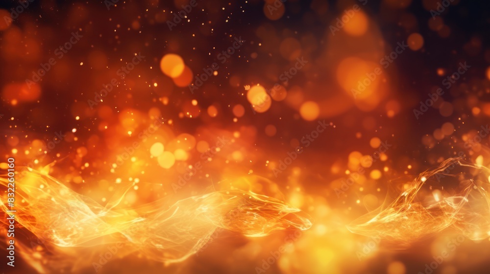 Fototapeta premium Burning fire flames, bright background.