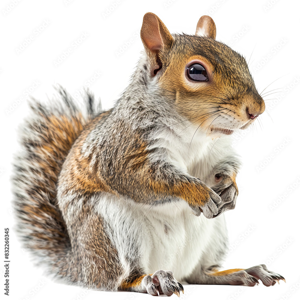 Obraz premium Squirrel isolated on white background