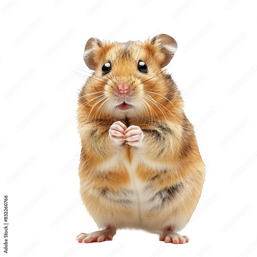 Standing hamster isolated on white background Standing hamster isolated on white background
