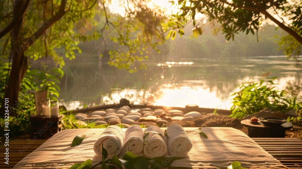 Fototapeta premium Quiet outdoor massage