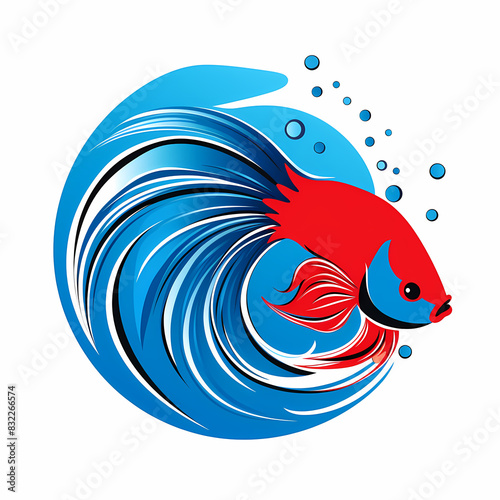 Betta fish - high quality logo ideal vector image photo