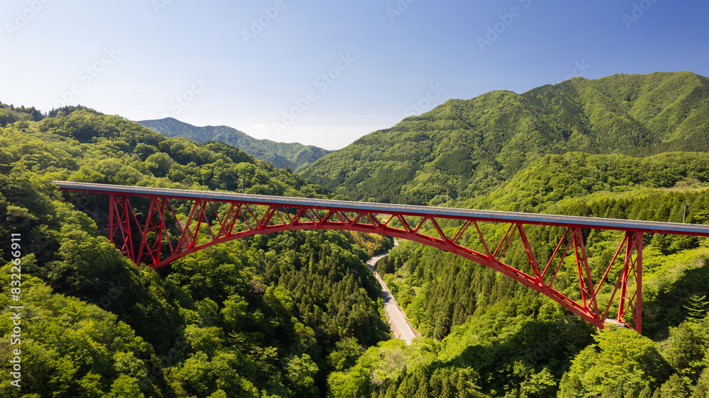 Fototapeta premium 5月のオロチループ橋