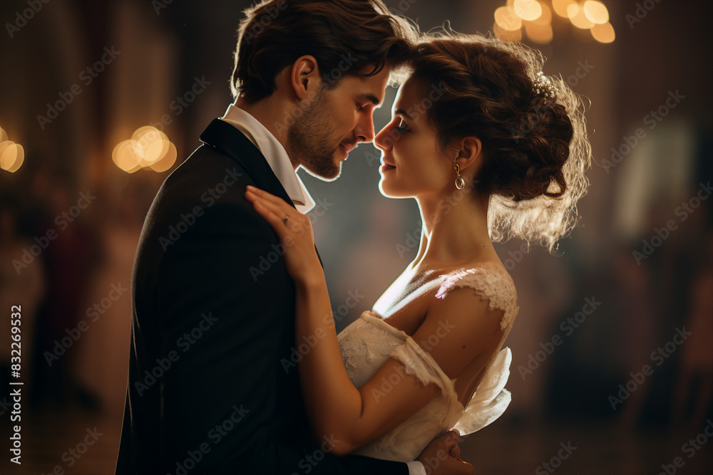 Lovely wedding decorations happiest couple day holiday illustration made with Generative AI tools Lovely wedding decorations happiest couple day holiday illustration made with Generative AI tools