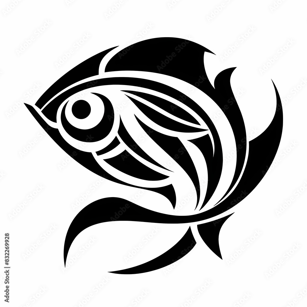 Fototapeta premium Fish symbol for fishing vector image