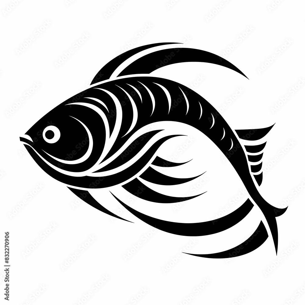 Fototapeta premium Fish symbol for fishing vector image