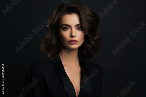 AI generated portrait of sexy girl fashion model woman with glamour makeup