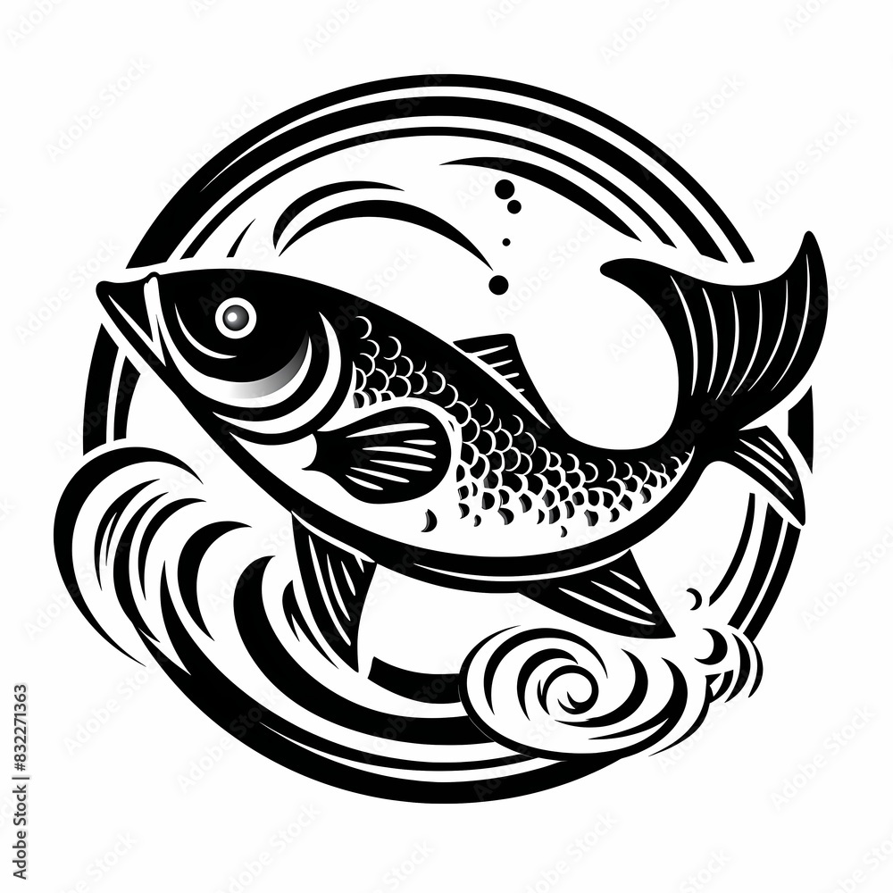Fish symbol for fishing vector image Fish symbol for fishing vector image
