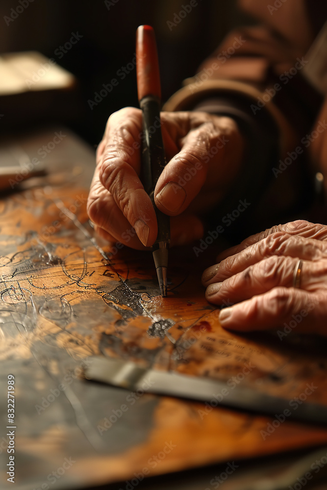 Obraz premium Meticulous Art Restoration Focused on Quality Preservation