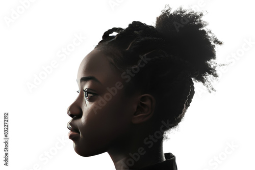 Dark-Skinned Girl on transparent background © AIstudio1
