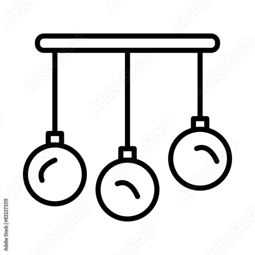 Chandelier line icon