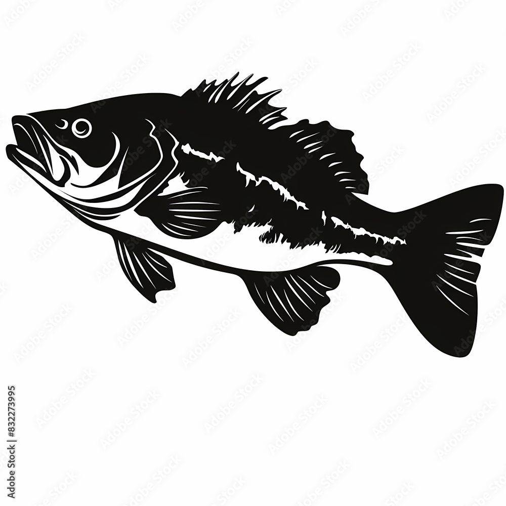Fish symbol for fishing vector image