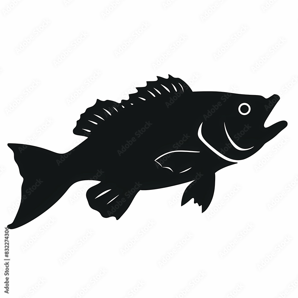 Fototapeta premium Fish symbol for fishing vector image