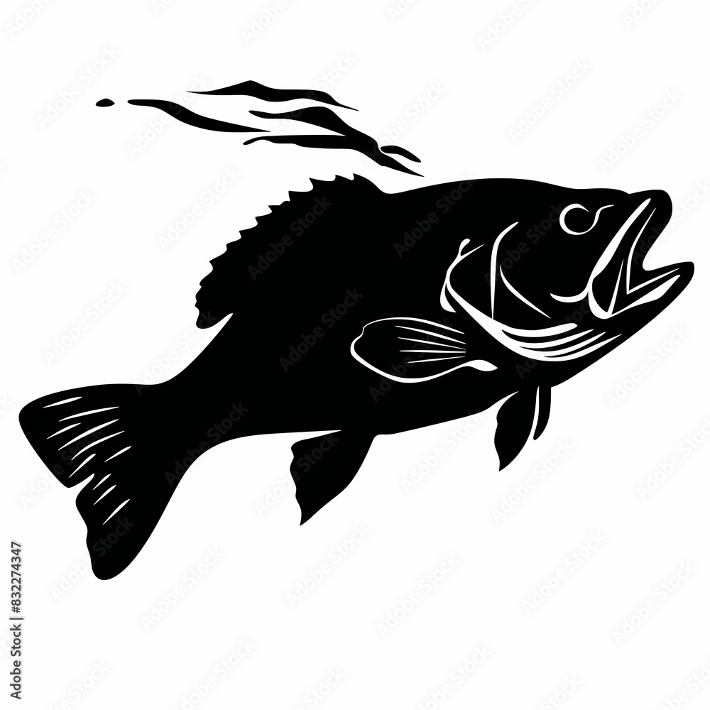 Fish symbol for fishing vector image Fish symbol for fishing vector image