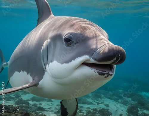 Vaquita (Phocoena sinus) is the World's Rarest Marine Mammal , a critically endangered porpoise native to the northern part of the Gulf of California, is the most endangered cetacean species