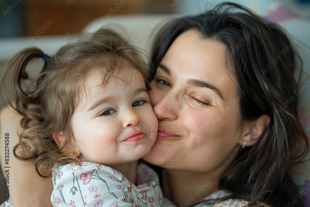 Happy mother's day celebration conceptual picture with mother and her child made by Generative AI technology Happy mother's day celebration conceptual picture with mother and her child made by Generative AI technology