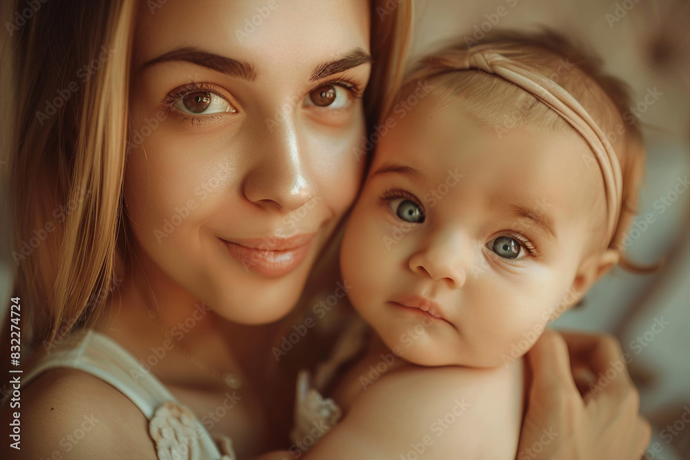 Happy mother's day celebration conceptual picture with mother and her child made by Generative AI technology Happy mother's day celebration conceptual picture with mother and her child made by Generative AI technology