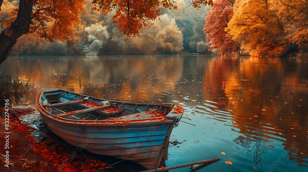 Fototapeta premium boat on the river