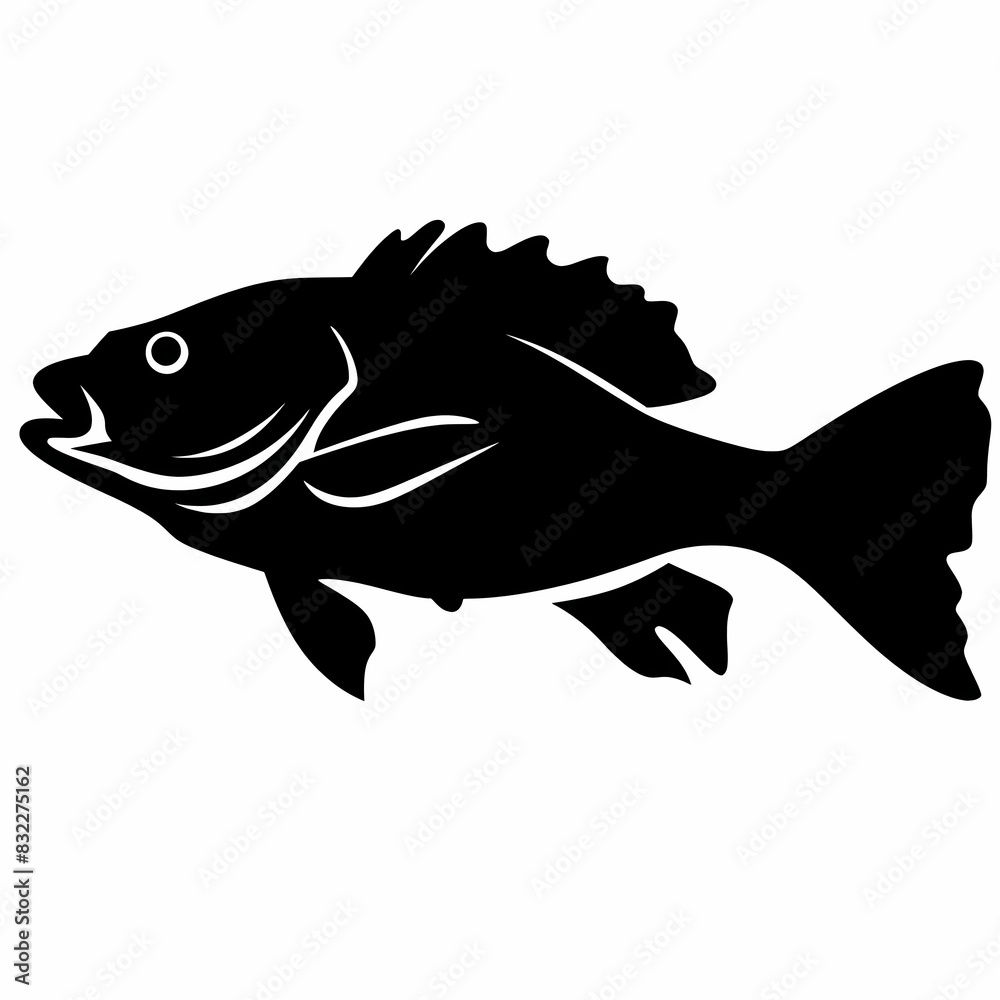 Fish symbol for fishing vector image Fish symbol for fishing vector image