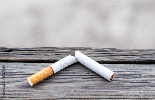 Broken Cigarette Closeup © Sabphoto