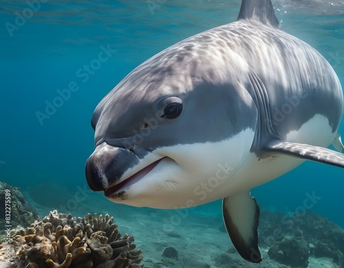 Vaquita (Phocoena sinus) is the World's Rarest Marine Mammal , a critically endangered porpoise native to the northern part of the Gulf of California, is the most endangered cetacean species