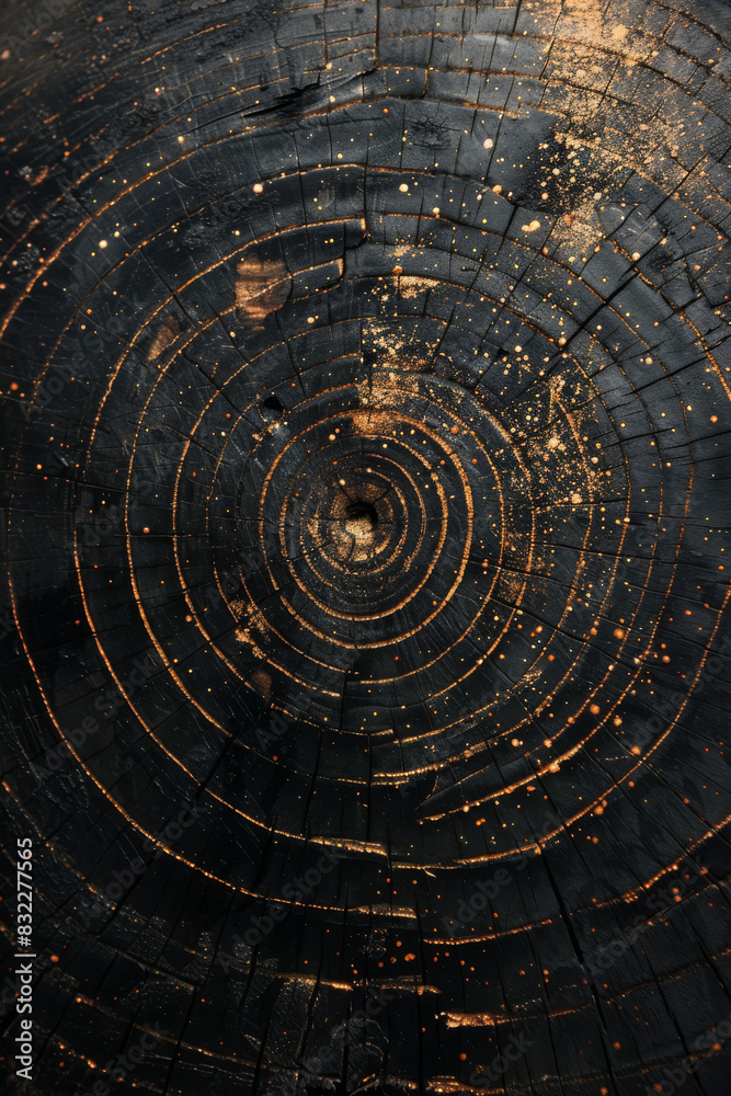 Photo of an Abstract Art Piece with Multiple Concentric Circles