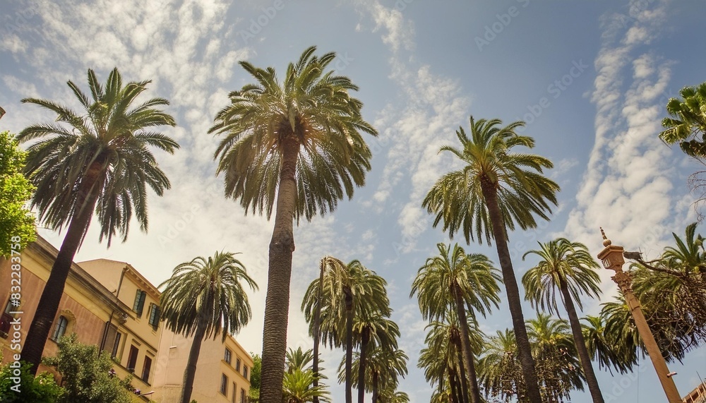 a perfect summer day and tall palms