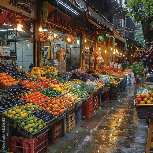 Urban Street Food Paradise: A Vibrant Local Market Scene