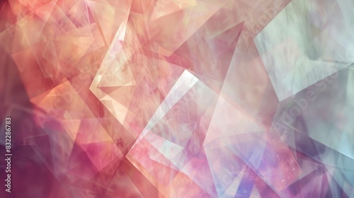 Abstract wall art with a blurred polygon gradient design photo