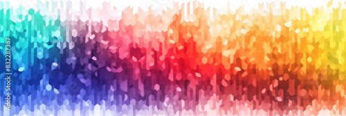 pixelated rainbow color spectrum, pixel art style,Abstract colorful geometric pattern with gradient and light effects creating a vibrant and dynamic visual experience
 photo