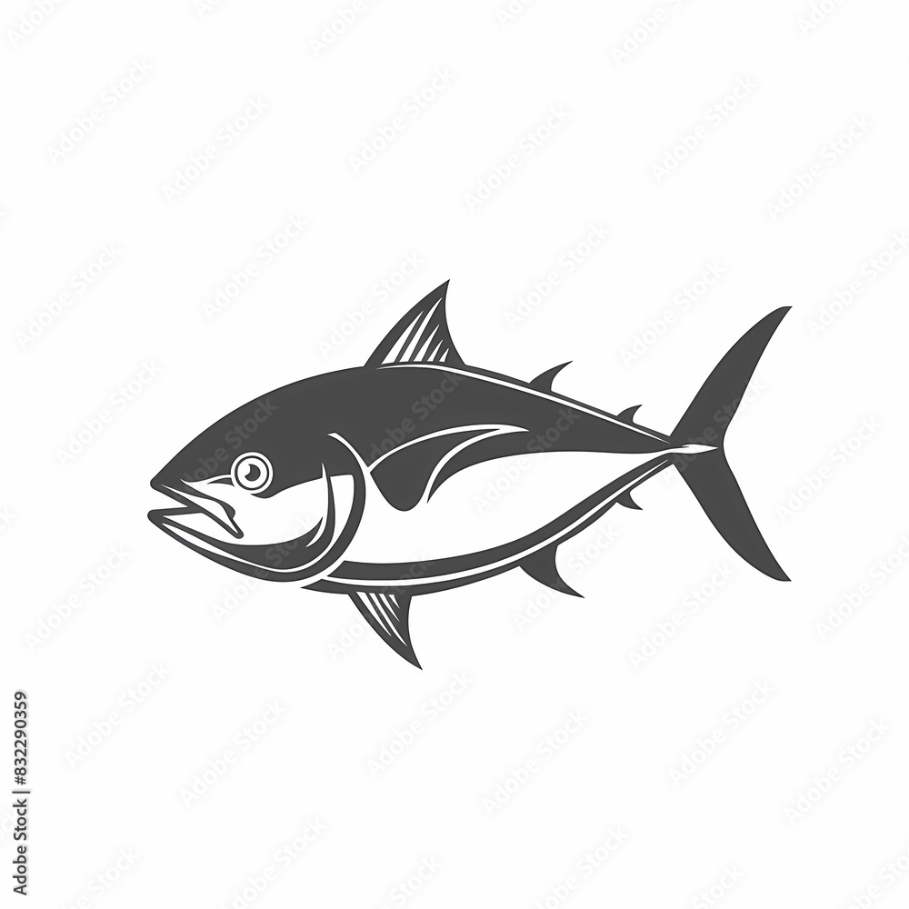 Fototapeta premium Tuna fish logo design template silhouette vector image