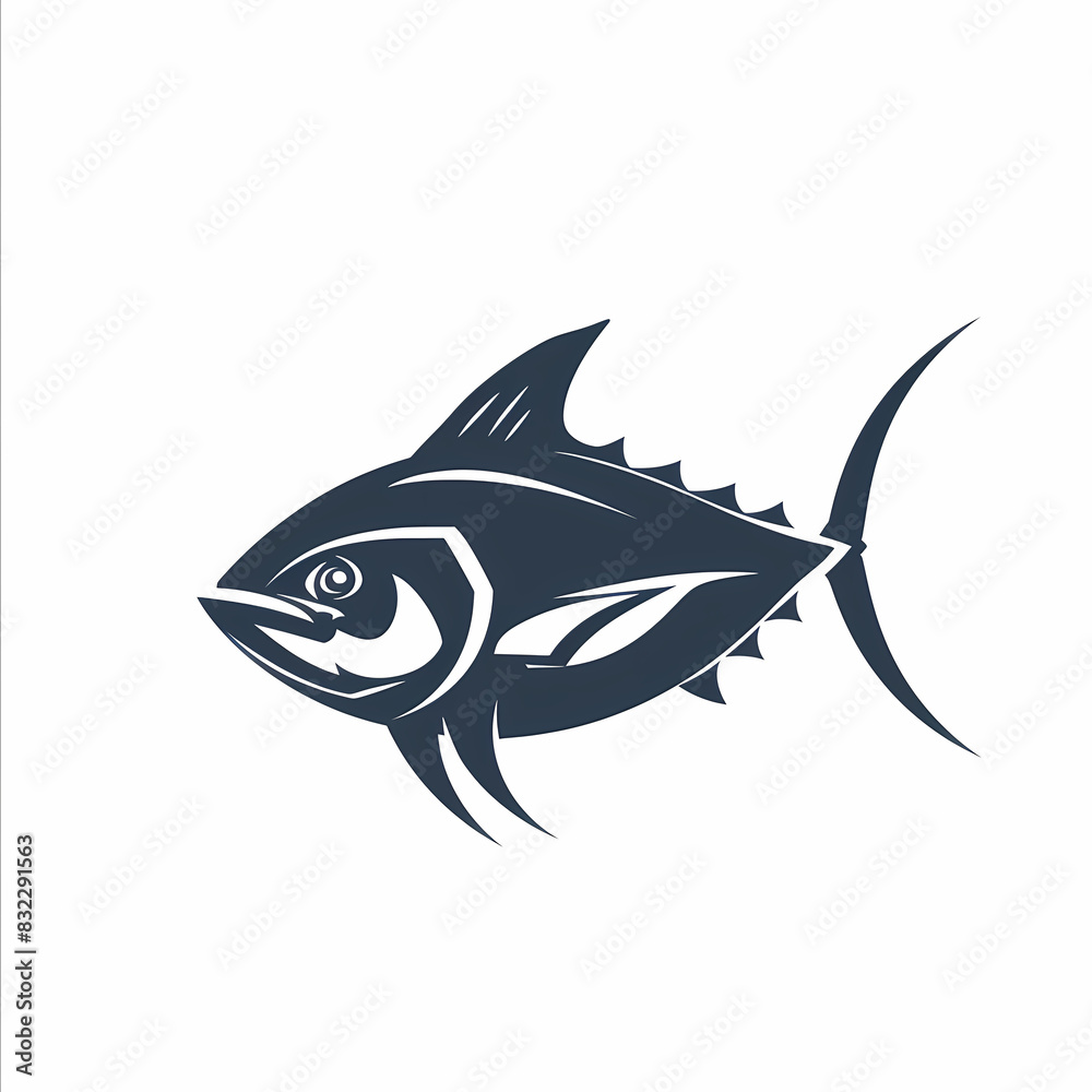Fototapeta premium Tuna fish logo design template silhouette vector image
