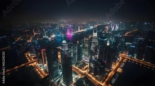 Vibrant Cityscape at Night