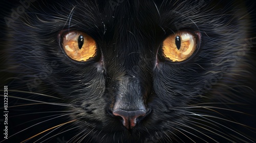 black kitty portrait