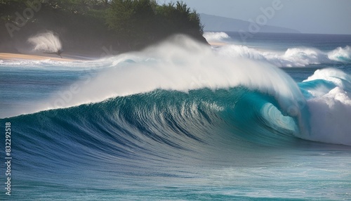 surfing waves at bonzai pipeline on the north shore of oahu hawaii