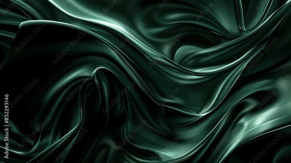 Fototapeta premium dark green black abstract dynamic background