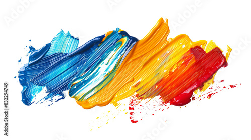 Wallpaper Mural a painting of a rainbow colored wave with orange and blue colors. Torontodigital.ca
