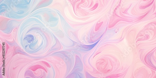 Pastel colorful color seamless marble pattern with psychedelic swirls