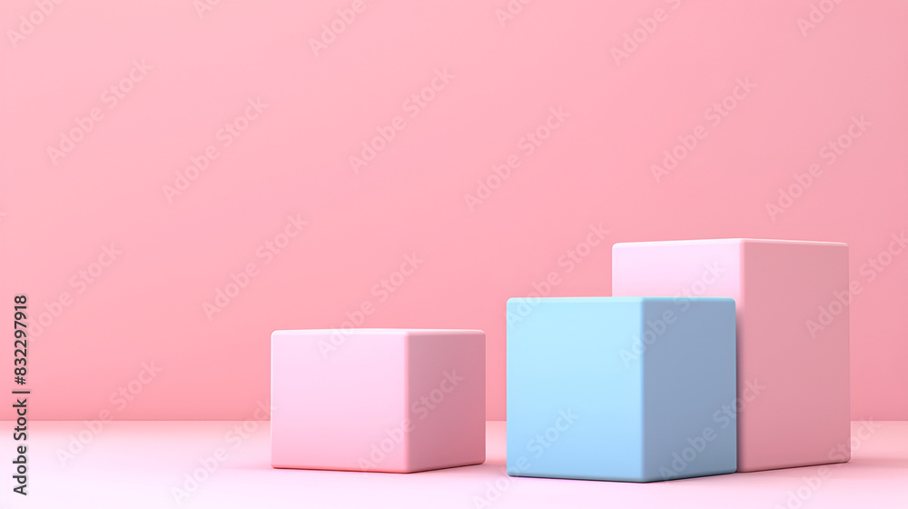 There is a podium for awards made up of three square shapes in different sizes, Minimal scene with podium and abstract background Blue pastel colors scene,An award podium made from
There is a podium for awards made up of three square shapes in different sizes, Minimal scene with podium and abstract background Blue pastel colors scene,An award podium made from