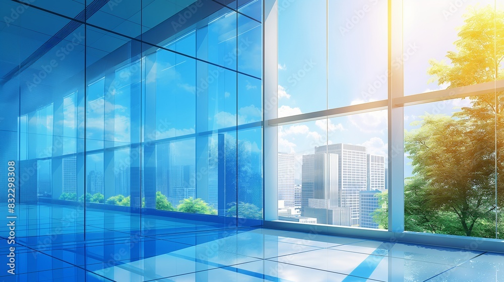 An illustration of a nanocomposite window film, designed to enhance UV protection and thermal insulation in architectural applications. An illustration of a nanocomposite window film, designed to enhance UV protection and thermal insulation in architectural applications.