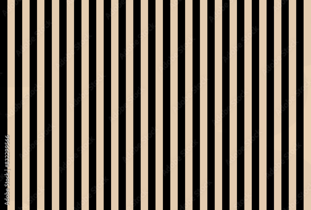 Obraz premium Shocking Bisque color and black color background with lines. traditional vertical striped background texture..